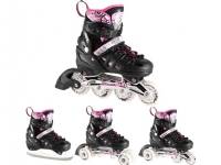 (ComputerSalg) Nils Extreme NH10905 inline-ruller med udskiftelig plade, justerbare sort str. 39-42