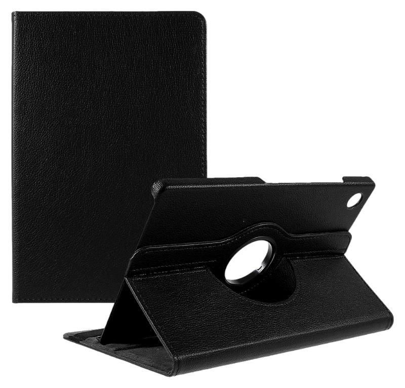 Samsung Galaxy Tab A8 Cover i Sort Litchi Læder
