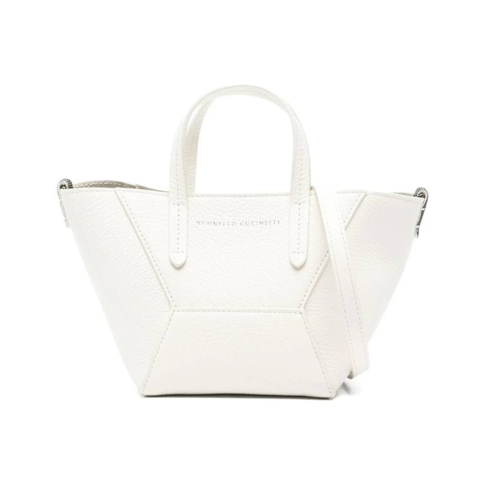 Brunello Cucinelli BC Duo Mini Bag - Tasker - Dame - Hvid - ONE SIZE - Uld