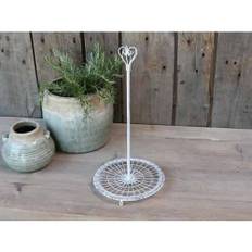 Chic Antique Fil de Fer Kitchen Roll Holder Antique White