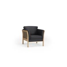 Kragelund Aya K 129 sofa (1 pers. - L87 x D80 x H84 cm, Iowa læder, Sæbebehandlet bøg stel, Uden vip armlæn)
