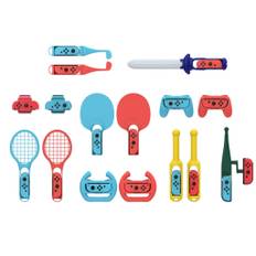 DOBE Nintendo Switch-sportstilbehørssæt, 18 stk