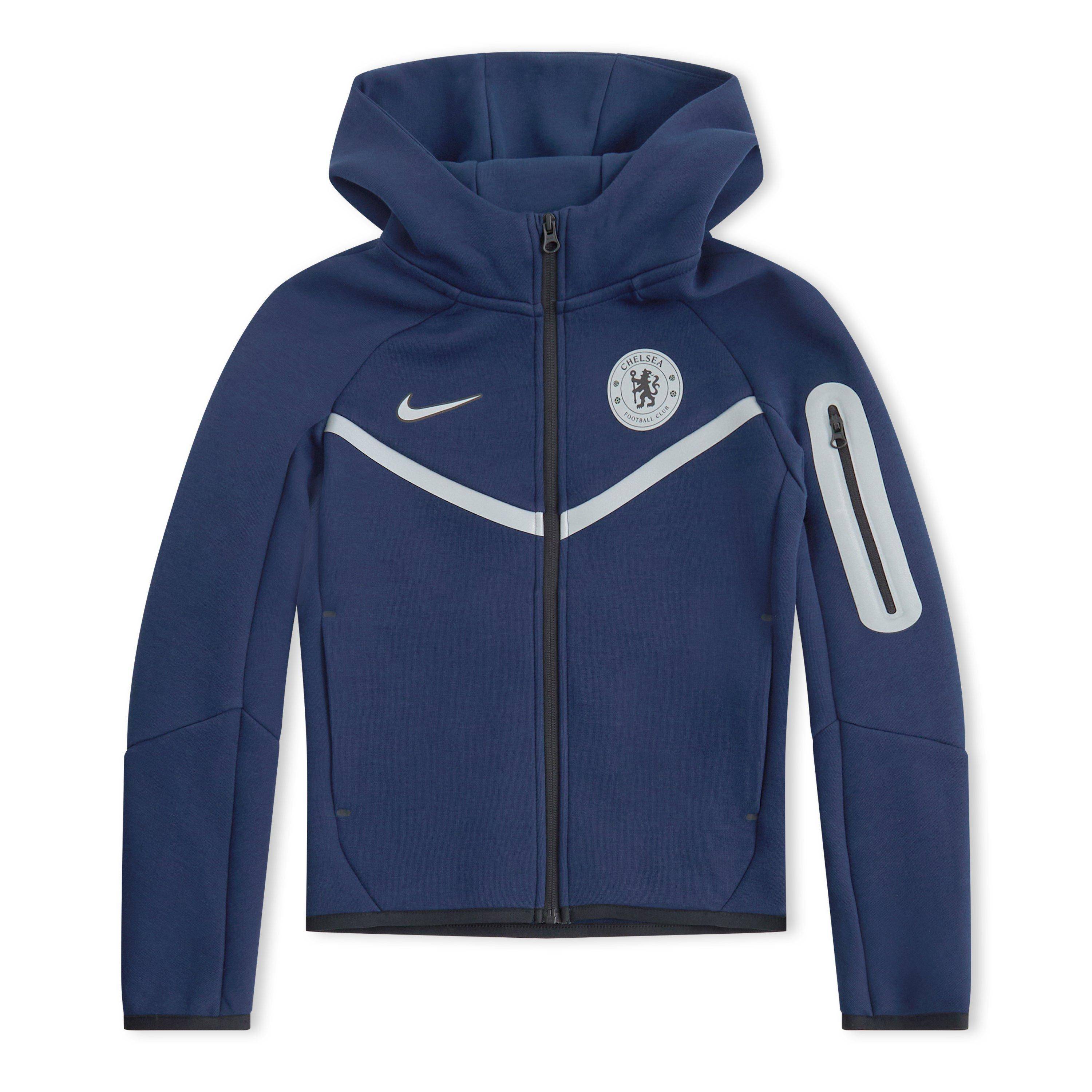 Nike Kids' Chelsea Tech Fleece Cotton Funnel-Neck Tracksuit Top