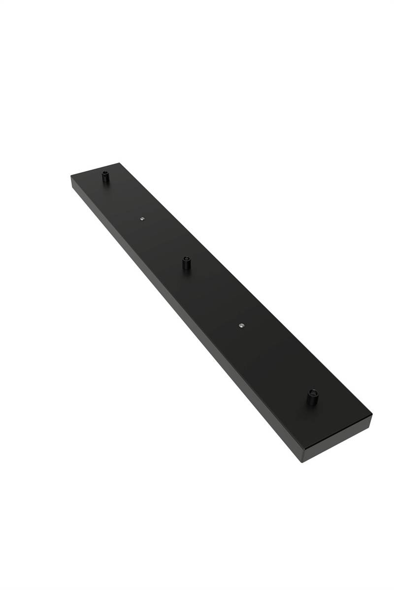 Calex metal loft plade 70x10cm. til 3 ledn. mat sort