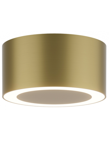 Påbygningsspot i aluminium og polycarbonat Ø10 cm 7W LED - Mat guld