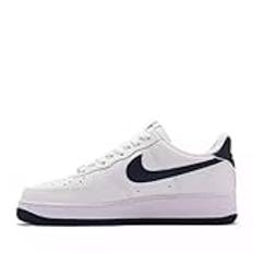 Nike Air Force 1 vit midnattsmarinblå, Vit, 43 EU