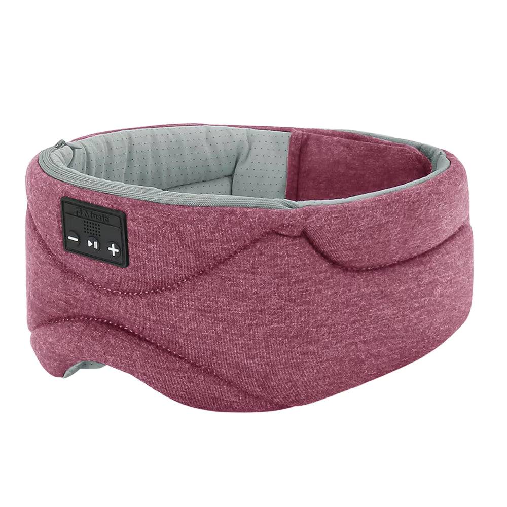 Sovmask med Bluetooth-högtalare, trådlös och ljusblockering - Rosa