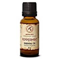 Eterisk Olja för Pepparmynta 20 ml - Mentha Piperita - Aromaterapi - Doft - Eteriska Oljor - 100% Ren & Naturlig Pepparmintolja för - Kroppsvård - Diffusorer - Bastu - Avkoppling - Lugnande