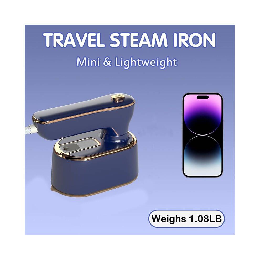 Travel Steamer Iron for Clothes -Portable Ironing Machine Travel Small Portable Steam College Steamer US