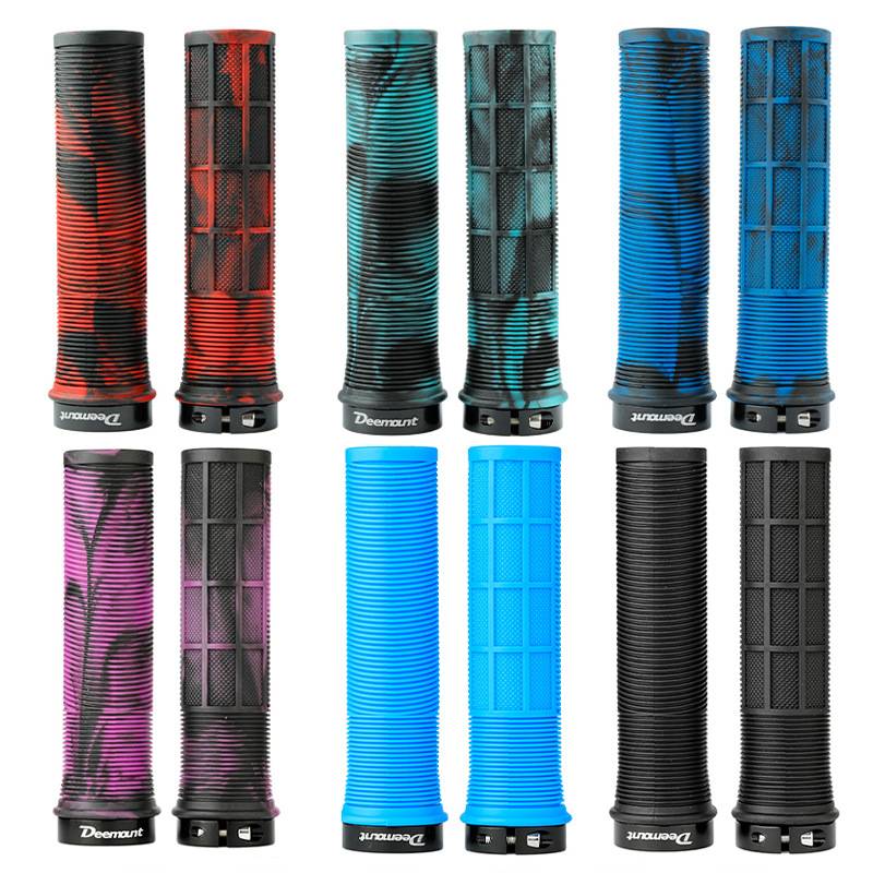 1 Pair TPR Bicycle Handlebar Grips Anti-skid Bar End Comfy Hand Feel MTB Cycling Hand Rest Shock-absorbing Bike Grips Parts