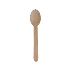 Sked, ABENA Gastro, 16cm, brun, björkträ/vax, träsked - (400 st.)