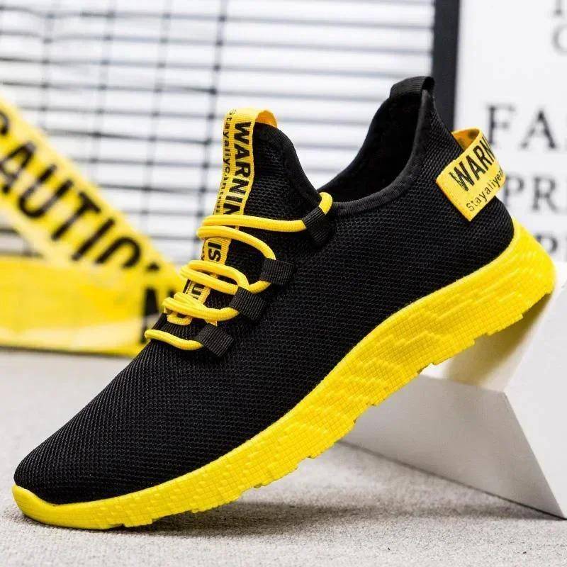 Nät Herrskor Casual Andningsbara Herr Sneakers Snörning Lättviktiga Promenadskor Tenis Masculino Herr Casual Sportsneakers cm