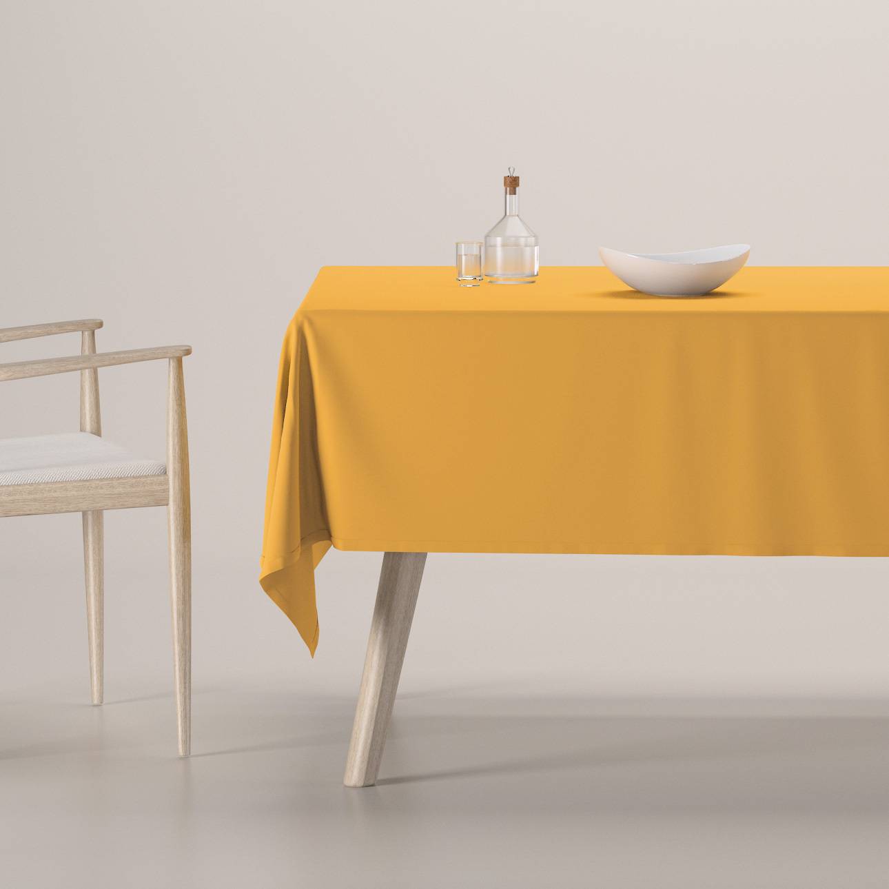 Rektangulär bordsduk, Curry gul, Crema