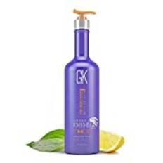 GK HAIR Global Keratin Miami Bombshell lila behandling (710ml 24Fl Oz) Blont tamt hår som utjämnar professionella resultat tar bort gul-orange-mässingtoner