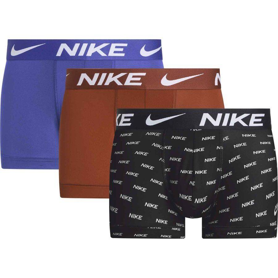 Nike Kalsonger Dri-fit Essential Micro Swoosh Life 3-pack - Svart/brun/lila - ['Svart', 'Lila', 'Brun'] (X-Small)