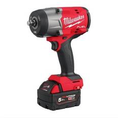 Milwaukee M18 FHIW2F12-0 Slagskruenøgle 2 M18 5,0 batterier +lader 4933498056)