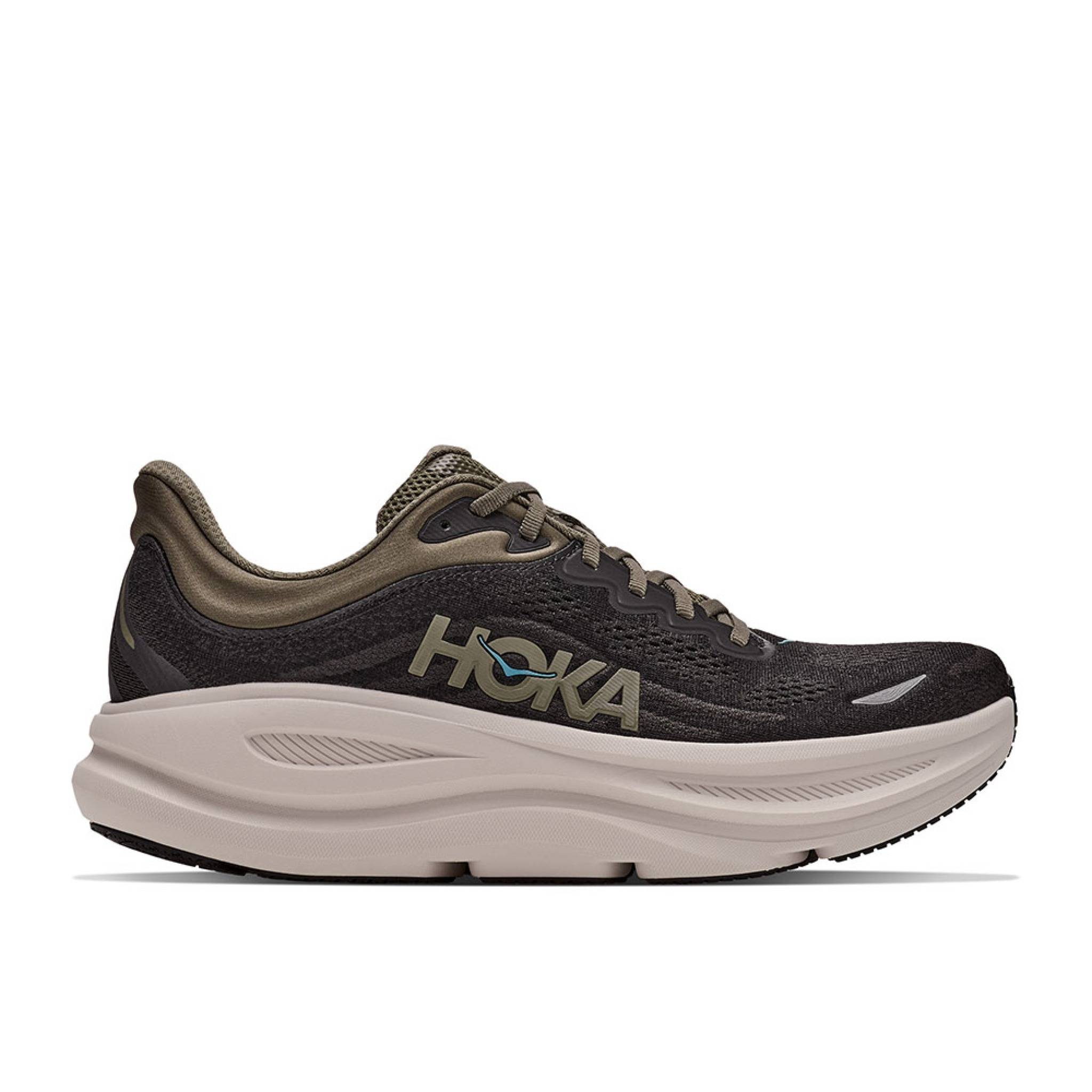 Hoka Bondi 9 wide löparskor (herr) - Black/River Rock, 47 ⅓