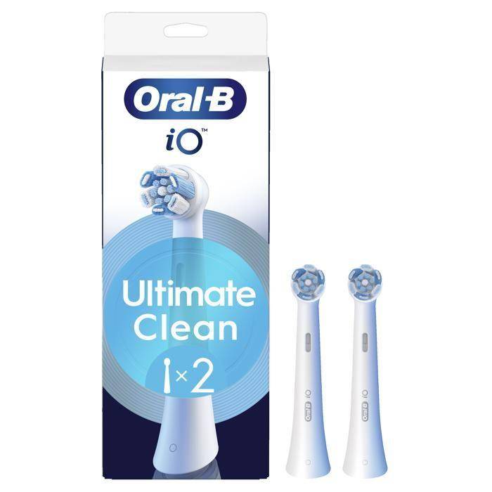 Tandborstmunstycken - ORAL-B - iO Ultimate Clean - Mikrovibrationer - Slitageindikator - 2 stycken vit