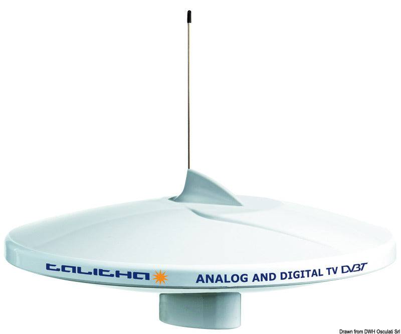 Glomex Altair AGC omnidirektionel DVB-T2 TV-antenne, sort
