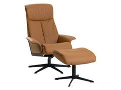 IMG Comfort - Scandi 1300 lænestol inkl. skammel - Large / Læder / Trend 427 Whiskey