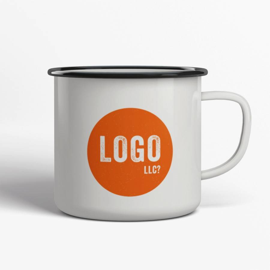 Emaljmugg med egen logotyp