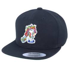 Unicorns - Svart snapback Keps - Kids Glorious Unicorn Curls Black Snapback @ Hatstore