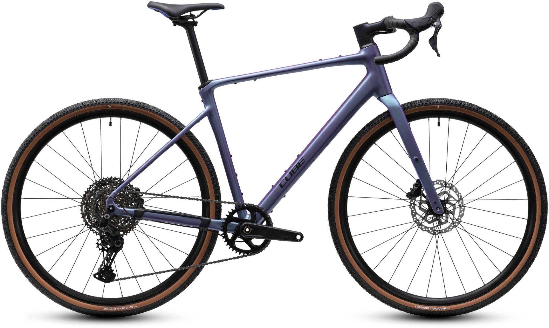 Cube Nuroad Pro Mysticpurple´n´Black - l - Gravel Cykel Herre - Lilla.