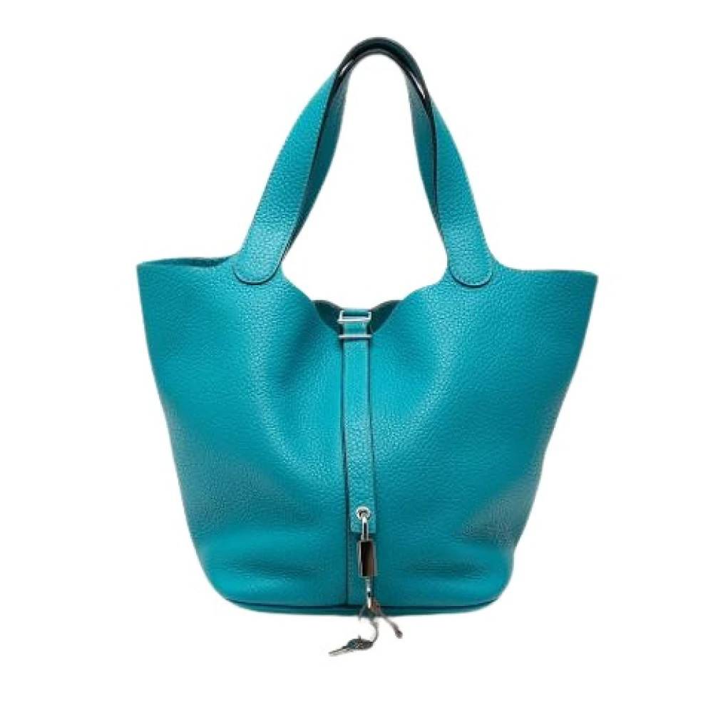 Hermès Vintage Pre-owned Picotin 22 Spandtaske - Vintage - Dame - Blå - ONE SIZE - Læder