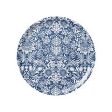 Klippan Yllefabrik - Sunflower Round Tray Dark Denim - Serveringsbrickor - William Morris - Trä