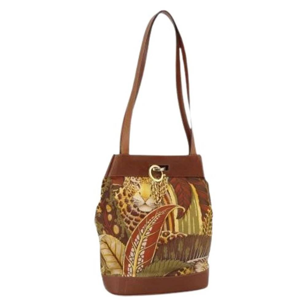 Salvatore Ferragamo Pre-owned Pre-owned Tote Bag - Vintage - Dame - Brun - ONE SIZE - Uld