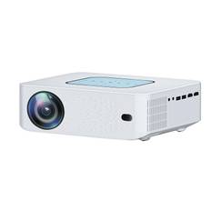 V10 Bärbar LCD LED-projektor Android 9.0 Smart Home Theater 2.4G/5G Dualband WiFi BT4.1 Media US Plug vit