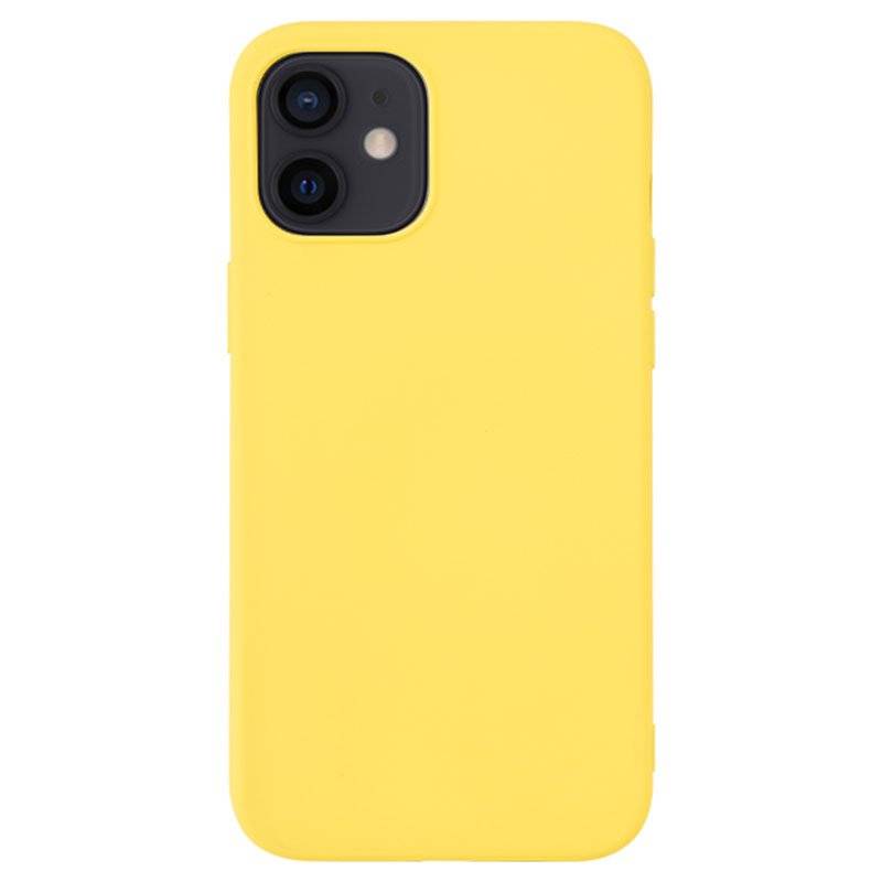 Premium silikone cover med MagSafe til iPhone 12 mini, Pastel gul.