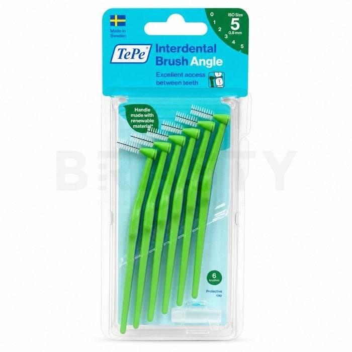 Tepe Vinklad interdentalborste (6 st) 0,8 mm grön