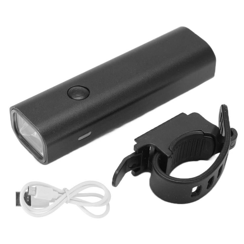 Cykelstrålkastare i aluminiumlegering, USB-C-laddningsbar med datakabel, flera lägen för olika användningsområden, snabb montering för enkel