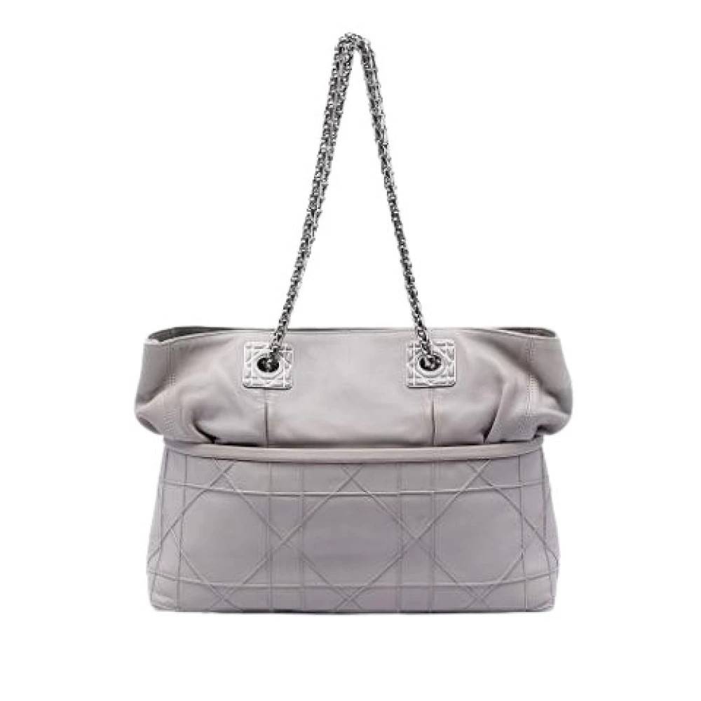 Dior Vintage Pre-owned Granville Tote - Vintage - Dame - Grå - ONE SIZE - Uld