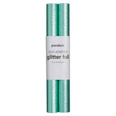 Självhäftande glitterpapper grön, 2 rullar à 25×100 cm - Grön