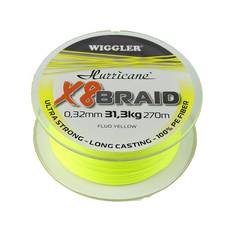 Hurricane X8 Braid Yellow 270m (Yellow 0,32mm (brottstyrka 31,3kg))