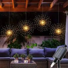 1st/2st/4st LED utomhusljusslinga, 90Leds 180Leds 240Leds 360Leds Warm Light Solar Courtyard Decoration Light, DIY-formad hängande koppartrådsljus, lä (Multi-size)