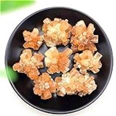 Naturlig orange aragonit kvarts mineral kristall kluster sten neephelin heminredning