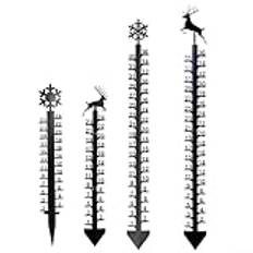 Charmig för trädgårdsdekoration med funktionellt syfte unik älg och flingdesign vintermätverktyg (61 cm hjort)