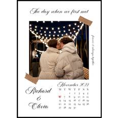 The Day We First Met Personalized Calendar Plakat (70x100cm) - Plakater  > Personlige Plakater, *Personlige Plakater