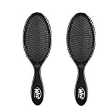 WetBrush Original Detangler Hairbrush UltraSoft Bristles Ergonomic Handle Suitable for All Hairtypesh Black - DUO