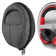 Geekria Shield barn hörlurar fodral för on-ear-hörlurar, ersättning extra hårt skal resebärväska med kabelförvaring, kompatibel med JBL Jr310BT, Beats Solo4, Solo3 headset (mörkgrå)