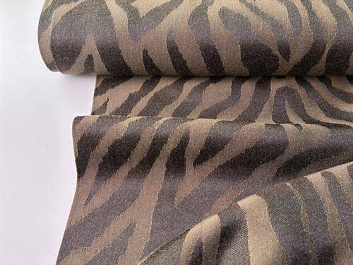 Jacquardvævet viscose - taupe zebra