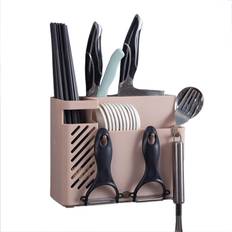 Cutlery Holder Multifunctional Wall Mounted Chopsticks Drying Rack for Home Kitchen Pink rosa