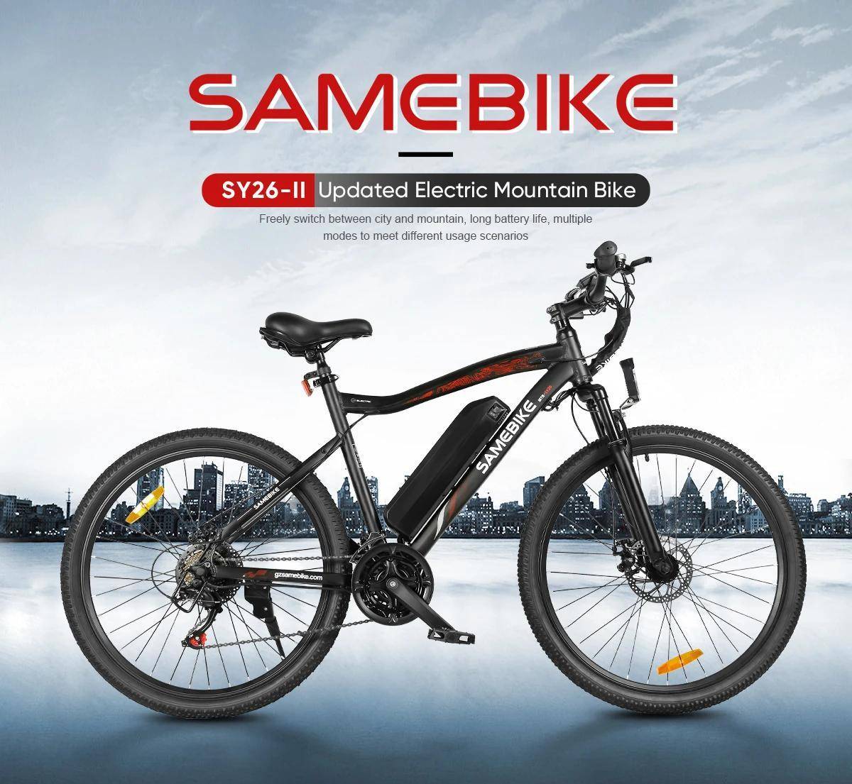 Elcykel SY26-II 500W 36V 13Ah Cykel för Män Landsvägscykel 26*1.95 tums Däck Cykel Mountain 26 tum Cykel 21 Växlar Elcykel.