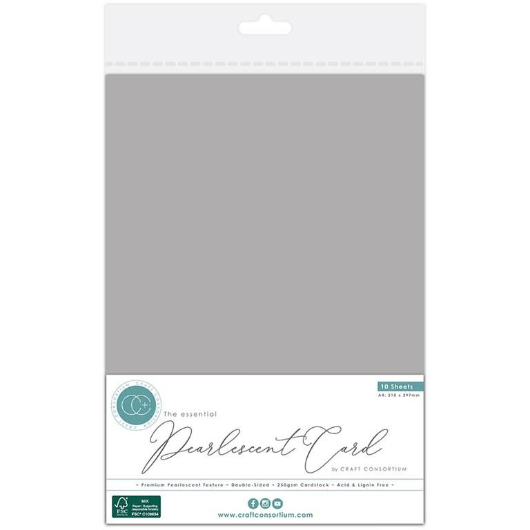 Pearlescent Cardstock - Silver Pearl - A4 - 10st