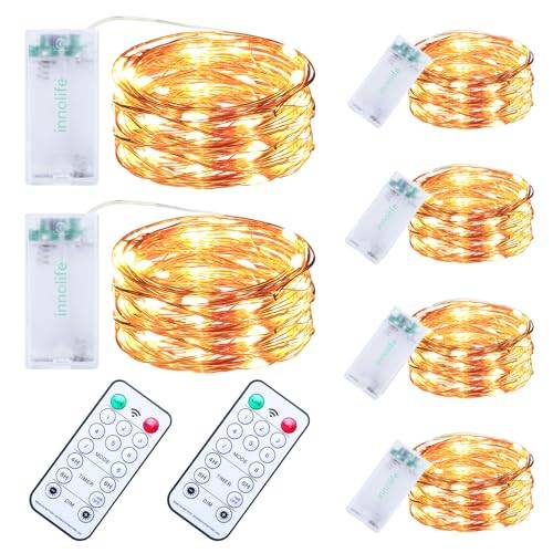 innolife 6 Stück Lichterkette Batterie, 3M 30LED, 8 Modi