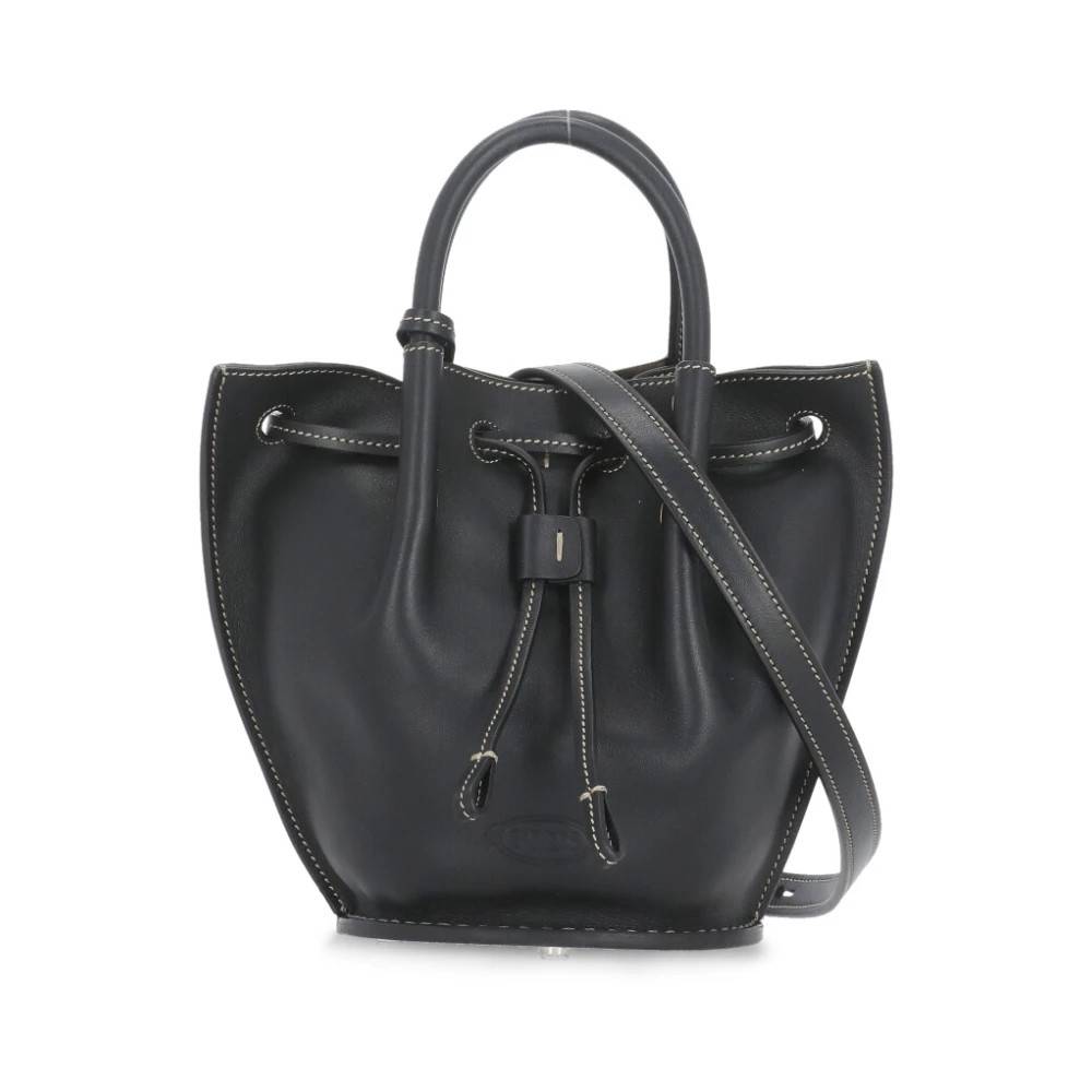 Tod's Sort læder spand taske til kvinde - Tasker - Dame - Sort - ONE SIZE - Læder