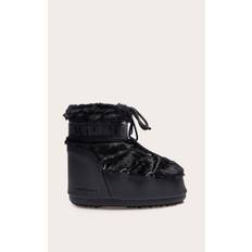 MOON BOOT Black Icon Low Faux Fur, Black - 42/44